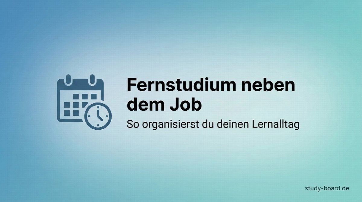 Fernstudium neben dem Job organisieren