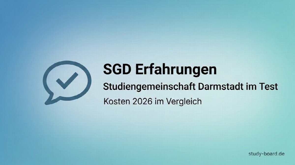SGD Erfahrungen Studiengemeinschaft Darmstadt