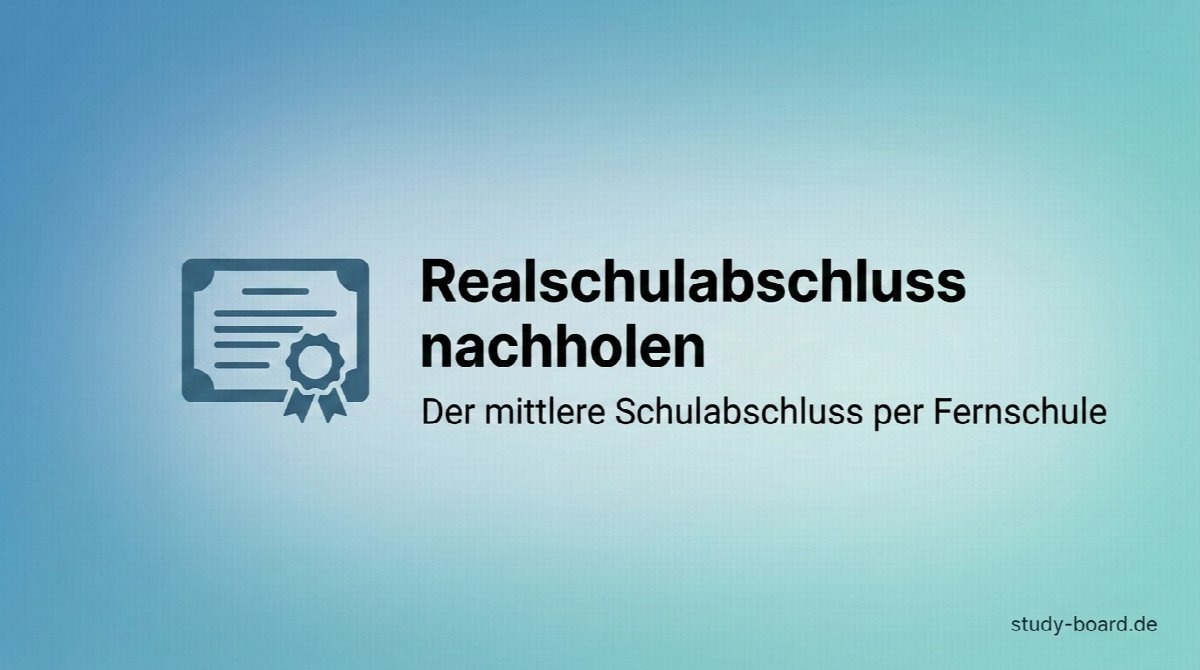 Realschulabschluss per Fernschule nachholen
