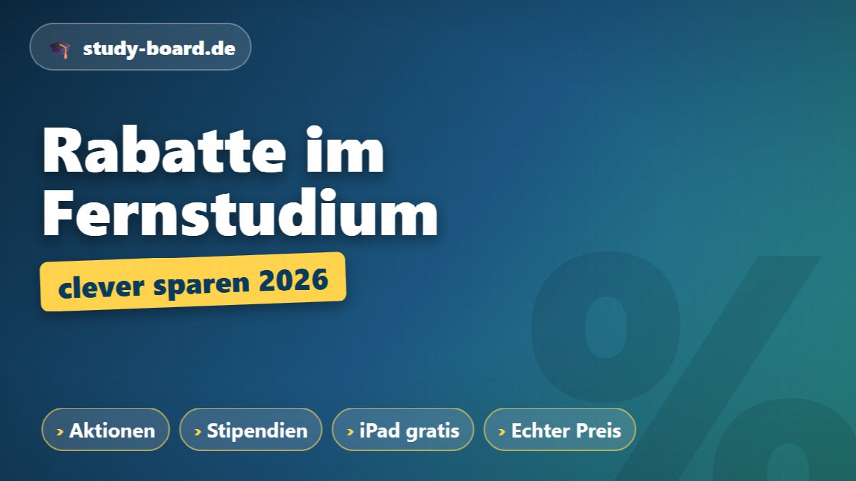 Rabatte im Fernstudium 2026 clever sparen