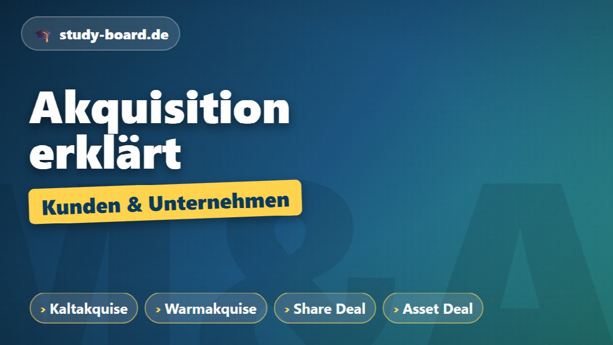 Akquisition: Kundenakquise vs. Unternehmensakquisition