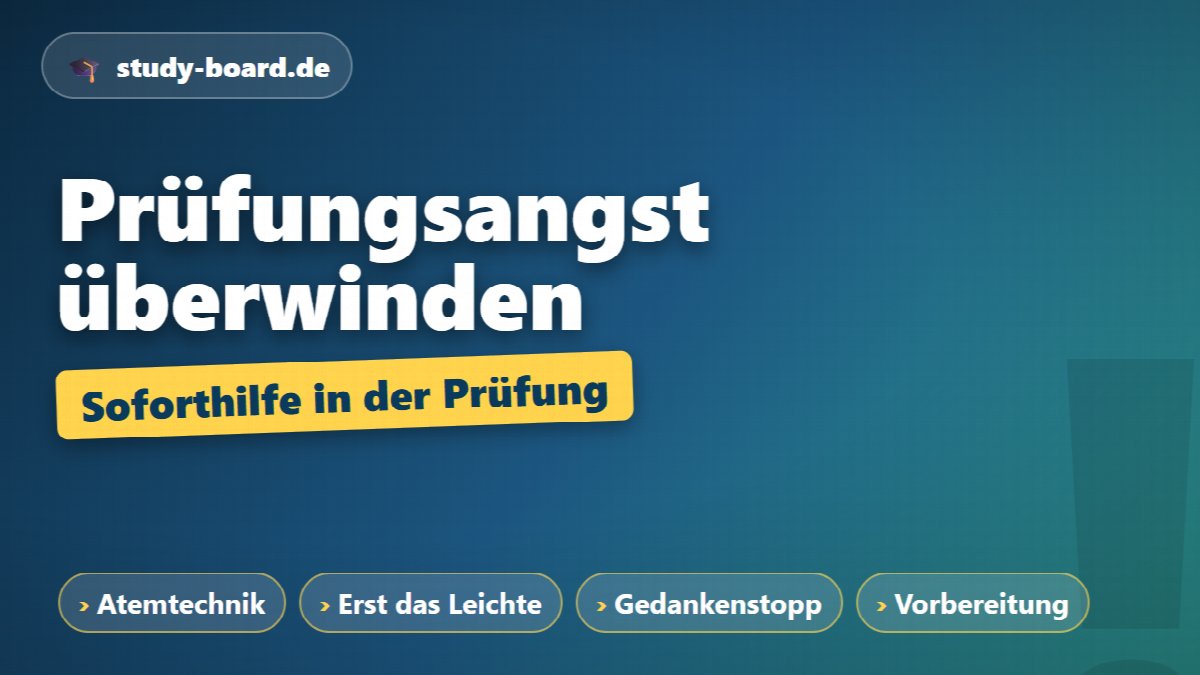 Prüfungsangst überwinden